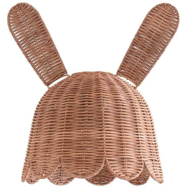 ValueLights Bella Rattan Bunny Shade - Size: 32 x 25 x 25cm - Brown - Wilko - image 1