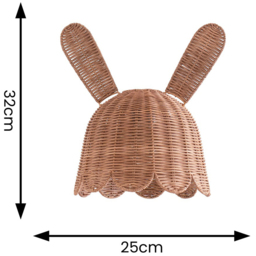 ValueLights Bella Rattan Bunny Shade - Size: 32 x 25 x 25cm - Brown - Wilko - thumbnail 5