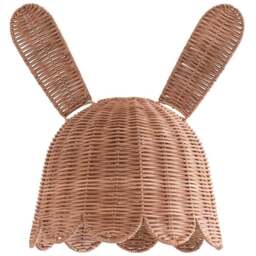 ValueLights Bella Rattan Bunny Shade - Size: 32 x 25 x 25cm - Brown - Wilko
