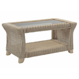 Desser Clifton Natural Rattan Coffee Table - Size: 56 x 94 x 47cm - Cream - Wilko - thumbnail 3
