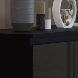FWStyle Stora Merchant 7 Drawer Black Gloss Chest Of Drawers - Wilko - thumbnail 5