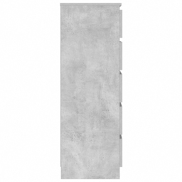 vidaXL 5 Drawer Concrete Grey Bedside Cabinet - Wilko - thumbnail 6