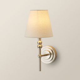 ValueLights Maggie Brushed Chrome Candlestick Wall Lights with Shade and Bulb 2 Pack - Size: 38.5 x 21.5 x 18cm - Silver - Wilko - thumbnail 6