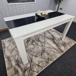 Portland 4 Seater Square Dining Table White and Black - Wilko - thumbnail 7