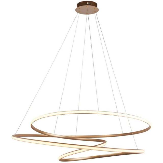 Merano Imola Satin Gold and White Silicone Large Pendant Ceiling Light - Size: 116 x 116 x 186cm - Wilko - image 1