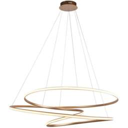 Merano Imola Satin Gold and White Silicone Large Pendant Ceiling Light - Size: 116 x 116 x 186cm - Wilko