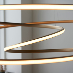 Merano Imola Satin Gold and White Silicone Large Pendant Ceiling Light - Size: 116 x 116 x 186cm - Wilko - thumbnail 4