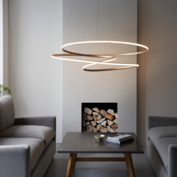 Merano Imola Satin Gold and White Silicone Large Pendant Ceiling Light - Size: 116 x 116 x 186cm - Wilko - thumbnail 7