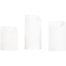 Set of 3 Cosy Cotton Fragranced LED Candles - White - Wilko - thumbnail 3
