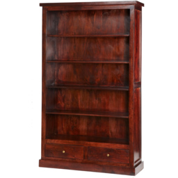 Brooklyn Esma 2 Drawer 5 Shelf Dark Mango Large Bookcase - Brown - Wilko - thumbnail 3