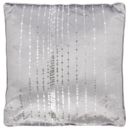 Divante Silver Selina Dotty Stripe Cushion 45 x 45cm - Wilko - thumbnail 1