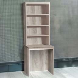 R White Cabinets 4 Shelf Small Laptop Desk with Hutch Grey - Size: 182.8 x 60 x 54cm - Wilko - thumbnail 1