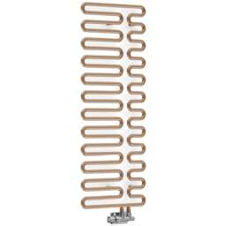 Terma Swale Bright Copper Heated Towel Rail 1746 BTU 1244 x 465mm - Size: 124.4 x 46.5 x 7.8cm - Gold - Wilko