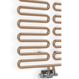 Terma Swale Bright Copper Heated Towel Rail 1746 BTU 1244 x 465mm - Size: 124.4 x 46.5 x 7.8cm - Gold - Wilko - thumbnail 6