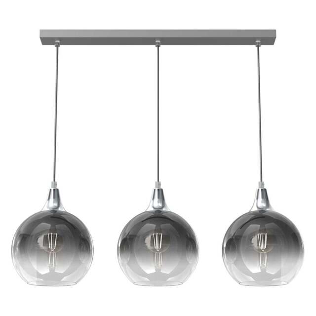 Milagro Monte Silver Pendant Lamp 230V - Size: 20 x 60 x 90cm - Wilko - image 1
