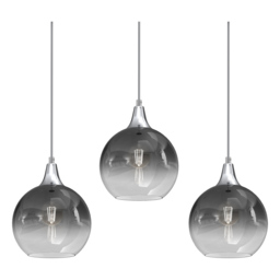 Milagro Monte Silver Pendant Lamp 230V - Size: 20 x 60 x 90cm - Wilko - thumbnail 3