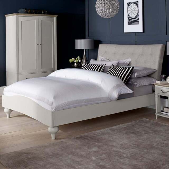 Bentley Designs Montreux King Size Pebble Grey Vertical Stitch Upholstered Bedstead - Wilko - image 1