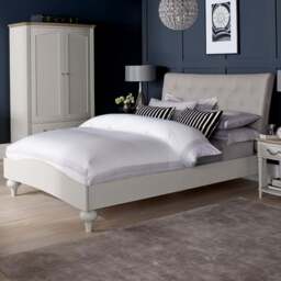 Bentley Designs Montreux King Size Pebble Grey Vertical Stitch Upholstered Bedstead - Wilko - thumbnail 1