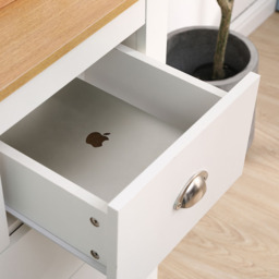 FurnitureHMD 4 Drawer White and Oak Effect Wooden Chest of Drawers - Wilko - thumbnail 7