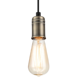 Cosylyte Linton 3 Light Industrial Matt Antique Brass Ceiling Light - Size: 33.5 x 37.5 x 11cm - Black - Wilko - thumbnail 5