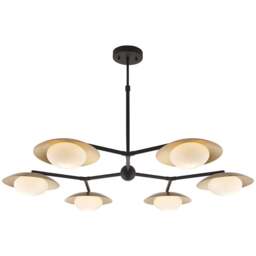 Merano Tivoli Gold and Dark Bronze 6 Light Ceiling Semi Flush - Size: 85 x 85 x 73cm - Wilko - thumbnail 1
