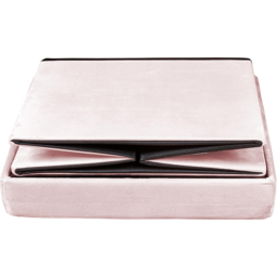 Home Source Sofia Blush Pink Velvet Square Folding Storage Ottoman - Size: 38 x 100 x 38cm - Wilko - thumbnail 4