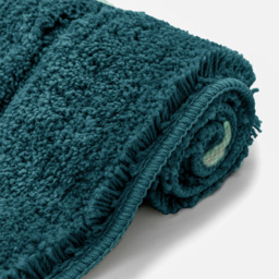 Velosso Mayfair Indigo Microfibre Bath Mat Set - Size: 50 x 80 x 1cm - Green - Wilko - thumbnail 4