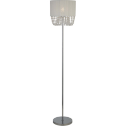 Lighting Collection Contessa White Floor Lamp - Size: 29 x 35 x 35cm - White, Chrome and Clear - Wilko - thumbnail 4