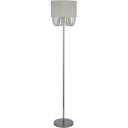 Lighting Collection Contessa White Floor Lamp - Size: 29 x 35 x 35cm - White, Chrome and Clear - Wilko