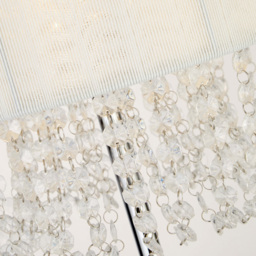 Lighting Collection Contessa White Floor Lamp - Size: 29 x 35 x 35cm - White, Chrome and Clear - Wilko - thumbnail 5