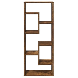 vidaXL 5 Shelf Smoked Oak Wooden Wall Shelf - Size: 90 x 36 x 16cm - Brown - Wilko - thumbnail 5