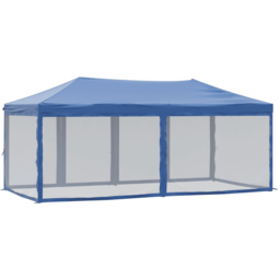 vidaXL 3 x 6m Blue Foldable Party Tent with Sidewalls - Wilko - thumbnail 6