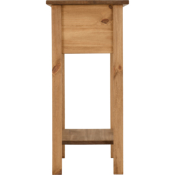 Seconique Corona Single Drawer Distressed Waxed Pine Console Table - Size: 34 x 52 x 73cm - Brown - Wilko - thumbnail 6