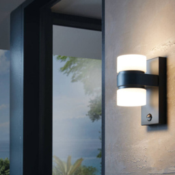 EGLO Atollari LED 2 Light Black Exterior Sensor Wall Light - Size: 10.0 x 15.5 x 23.0cm - Wilko - thumbnail 4