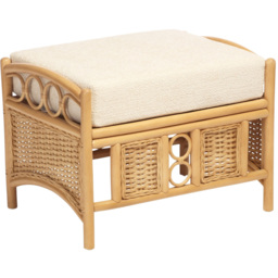 Desser Furniture Vale Light Oak Natural Rattan Footstool - Size: 48.0 cm x 63.0 cm x 46.0 cmcm - Brown - Wilko - thumbnail 6