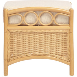 Desser Furniture Vale Light Oak Natural Rattan Footstool - Size: 48.0 cm x 63.0 cm x 46.0 cmcm - Brown - Wilko - thumbnail 5