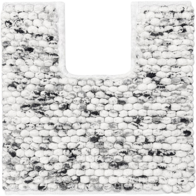 Allure Bath Fashions Luxury Marl Chunky Bobble Dark Grey Pedestal Toilet Mat 50 x 50cm - Size: 50 x 50 x 1cm - Wilko - image 1
