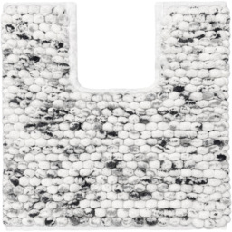 Allure Bath Fashions Luxury Marl Chunky Bobble Dark Grey Pedestal Toilet Mat 50 x 50cm - Size: 50 x 50 x 1cm - Wilko