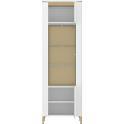 Furniture To Go Lazio Vitrin Single Door Alpine White Cabinet - Wilko - thumbnail 4