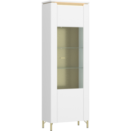 Furniture To Go Lazio Vitrin Single Door Alpine White Cabinet - Wilko - thumbnail 3