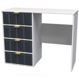 Crowndale Cube 4 Drawer Matt Indigo and White Dressing Table - Blue - Wilko - thumbnail 3