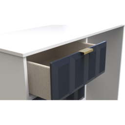 Crowndale Cube 4 Drawer Matt Indigo and White Dressing Table - Blue - Wilko - thumbnail 7