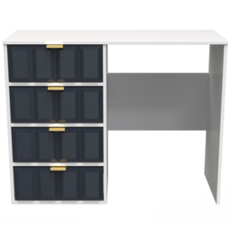 Crowndale Cube 4 Drawer Matt Indigo and White Dressing Table - Blue - Wilko - thumbnail 4