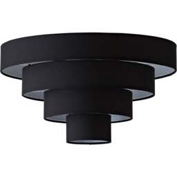 ValueLights Nevada 4 Tier Black Pendant Shade - Size: 40 x 21.5 x 40cm - Wilko