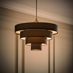 ValueLights Nevada 4 Tier Black Pendant Shade - Size: 40 x 21.5 x 40cm - Wilko - thumbnail 3