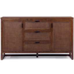 Teamson Home Hatteras 2 Door 3 Drawer Walnut Sideboard - Size: 81.28 x 139.7 x 45.72cm - Wilko - thumbnail 4