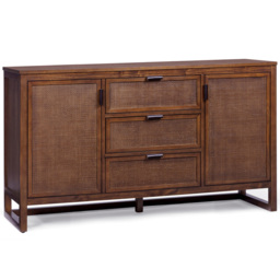 Teamson Home Hatteras 2 Door 3 Drawer Walnut Sideboard - Size: 81.28 x 139.7 x 45.72cm - Wilko - thumbnail 3