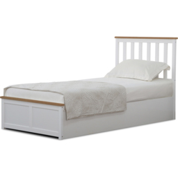 Comfy Living Single White Gas Lift Ottoman Bed - Wilko - thumbnail 3