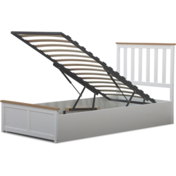 Comfy Living Single White Gas Lift Ottoman Bed - Wilko - thumbnail 4