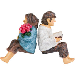 Marco Paul Light Up Solar Grandparents Statue Garden Ornament - Size: 53 x 29.6 x 20cm - Multi - Wilko - thumbnail 4